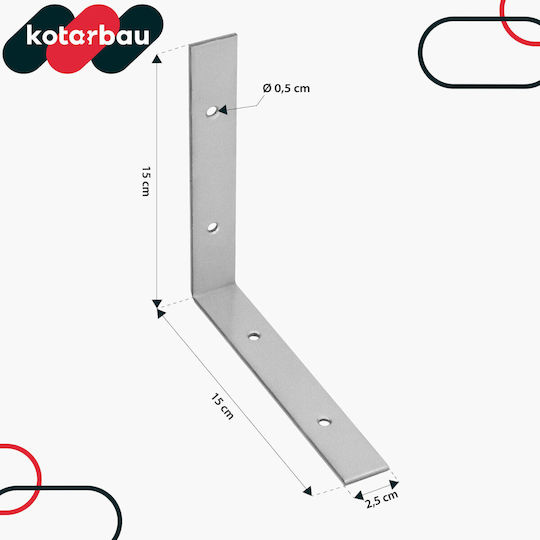 Kotarbau Σύνδεσμος για Πέργκολα Γαλβανιζέ 15x15cm 12τμχ