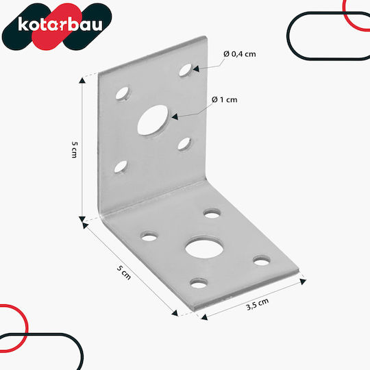 Kotarbau Адаптер за Градинска Пергола от Стомана 5x5см 50 Бройки