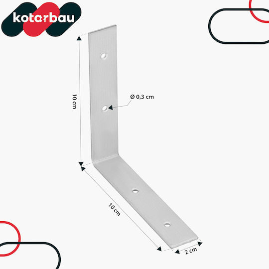 Kotarbau Adaptor Pentru Pergolă Din Oțel 10x10cm