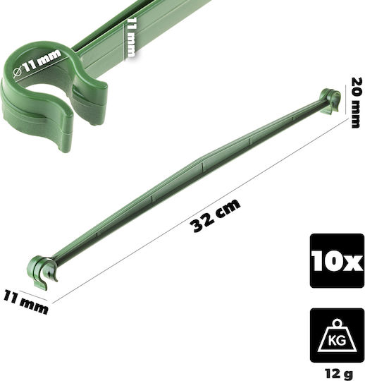 Kadax Pole Connectors 11 Mm Green 10 Pcs