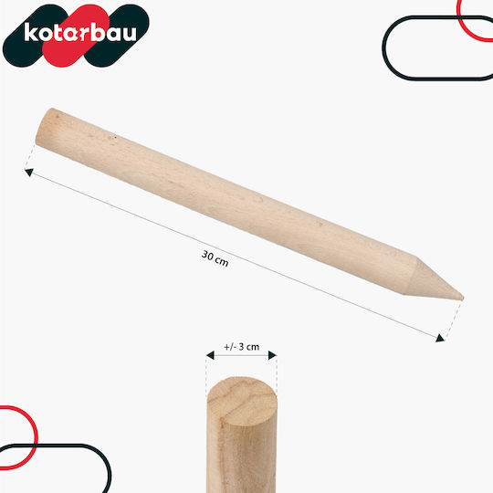 Kotarbau Beech Wooden Stakes Geodetic Support Tomatoes Vegetables Trees 30 Cm Set 20 Pcs