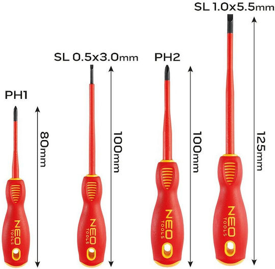 Neo Tools Set 4 Screwdrivers