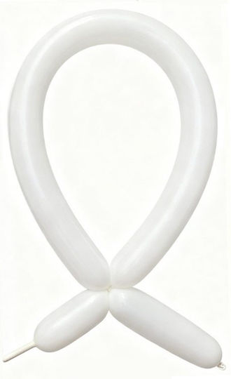 Compoziție Cu 50 Baloane Albe Cu LED 30cm
