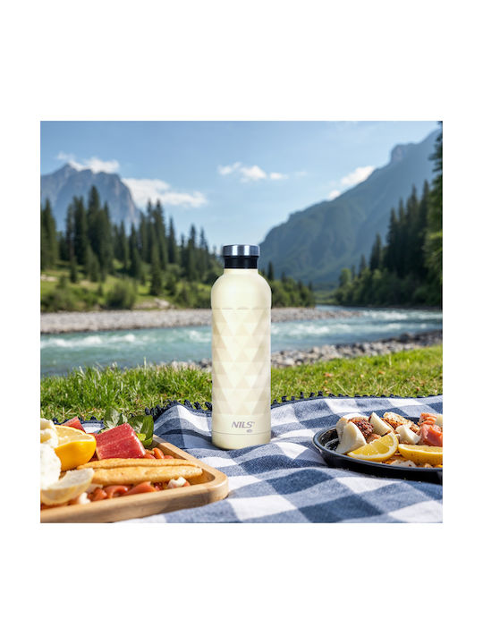 Nils Παγούρι Ανοξείδωτο 750ml Μπεζ