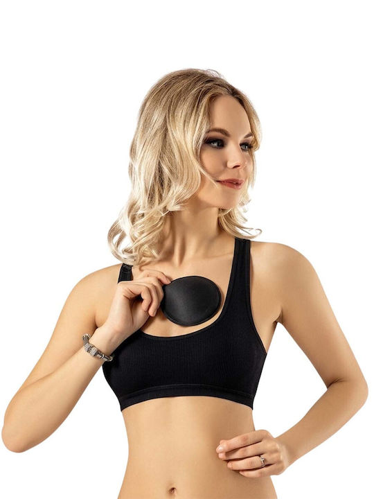 Women's Athletic Sports Bra Black with Removable Padding