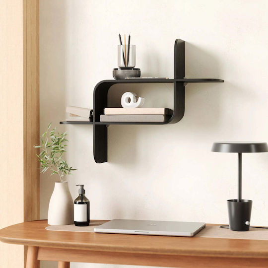 Wandregal Montage Schwarz 62x47x15.2cm