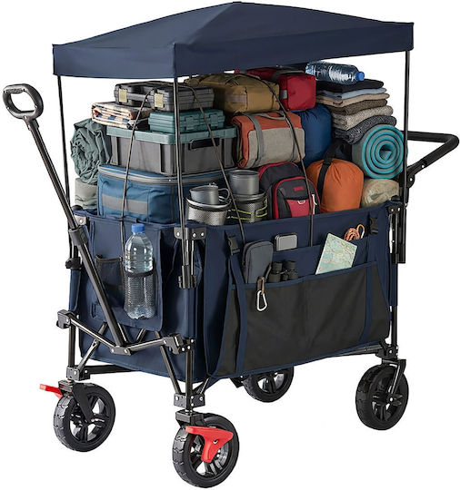 Klappbarer Strandwagen Relaxdays 200l 150kg 131x97x54cm Mehrfarbig