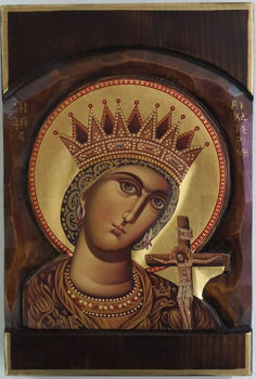 Icoană Relieful Lemn De Pin Dimensiune 22 X 15 Cm