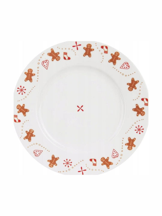 Lumarko Porcelain White Dessert Plate with Diameter 20cm