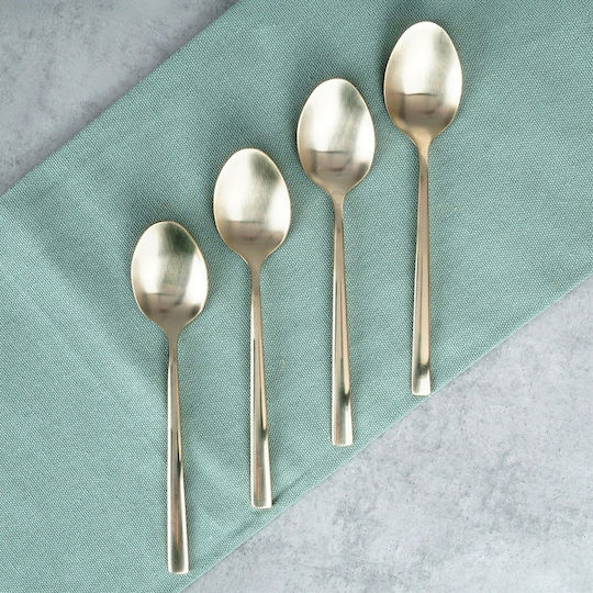 Excellent Houseware Set Linguri Cafea Ceai Inox Maro 15cm 4 Bucăți