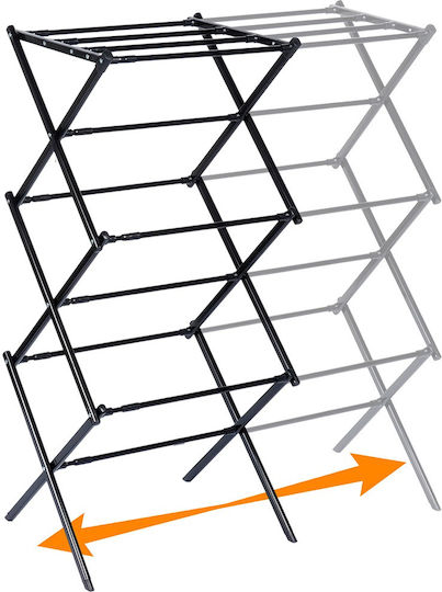 Vilde Folding Floor Metallic Clothes Drying Rack with Hanging Length 8.25m