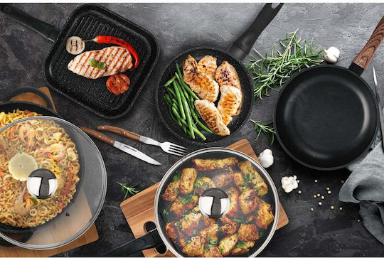 Orion Grande Aluminum Pan with Lid with Non-Stick Interior Coating 28cm