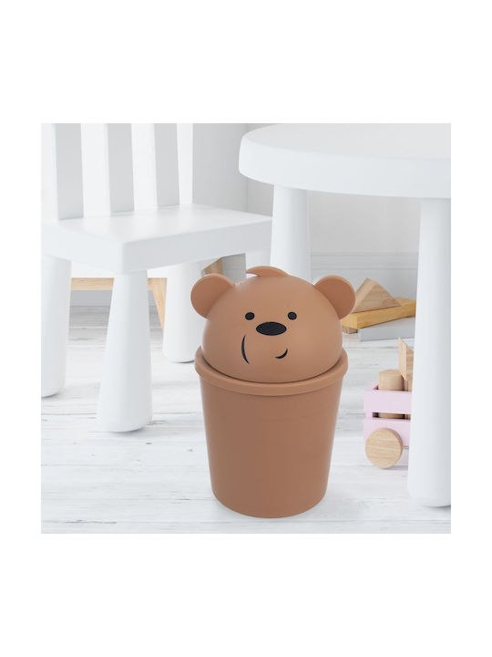 Orion Coș de Gunoi Plastic pentru Dulap Maro 1.5lt