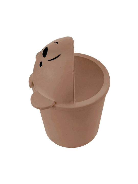 Orion Coș de Gunoi Plastic pentru Dulap Maro 1.5lt