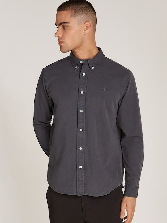Long-sleeved Denim Shirt Ebony