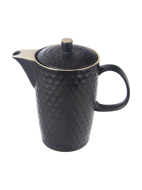 Orion Τσαγιέρα Κεραμική Μαύρη 1300ml