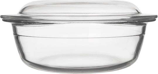 Orion Rundes Hitzebeständiges Kochgeschirr Glas mit Deckel 27x23x11,5cm