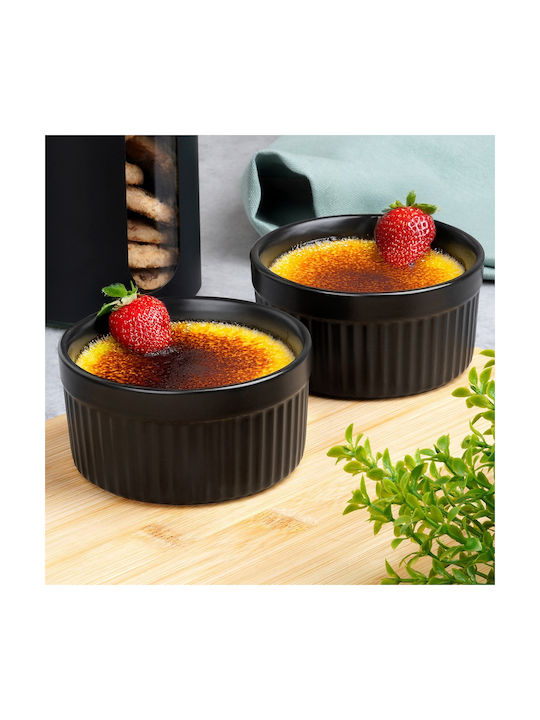 Vilde Round Heat-Resistant Cookware for Souffle Made of Porcelain 10x5cm 2 Pieces
