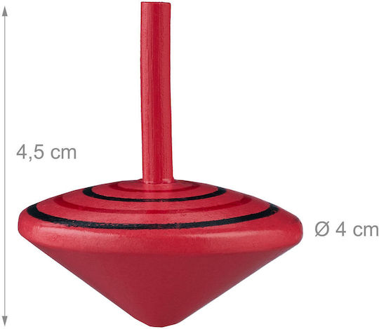 Set 24 Titirezi De Lemn Colorați Albastru Galben Roșu 4.5x4x4 Cm