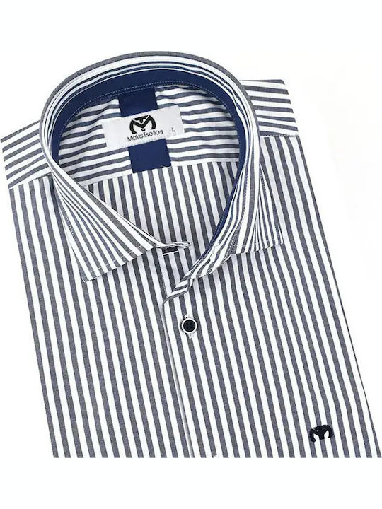 Long Sleeve Shirt in Narrow Fit Blue