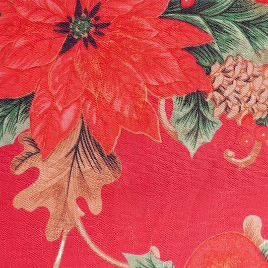 Excellent Houseware Weihnachtliches Tischtuch Rotes 180x130cm