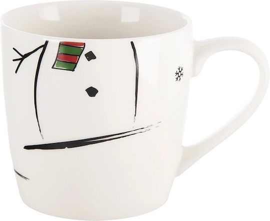 Orion Set Christmas Porcelain Cups Snowmen 530ml 2 Pieces