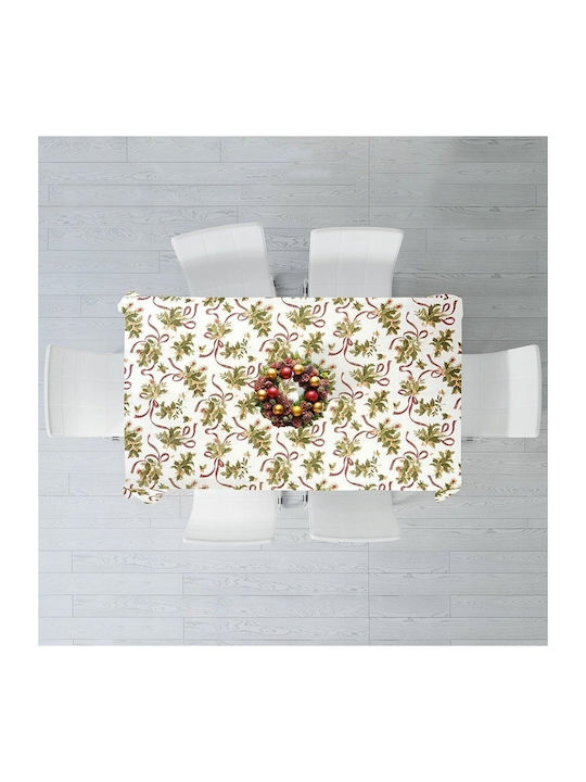 Excellent Houseware Χριστουγεννιάτικο Τραπεζομάντηλο Αλέκιαστο Πράσινο 180x130εκ.