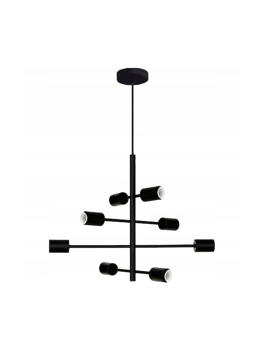 Lampa Deckenleuchte Schwarz mit Lampenbirnensockel E27