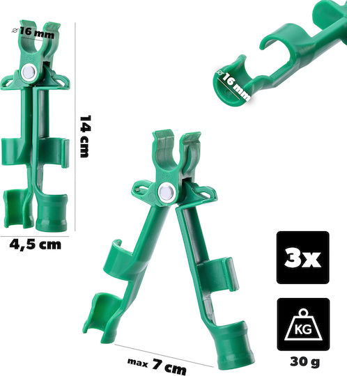 Kadax Adjustable Top Connector Garden Poles 16 Mm 3 Pcs