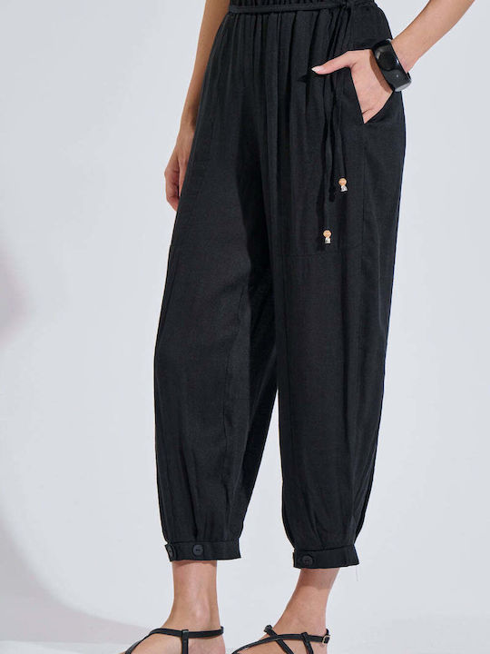 Women's Black Set with Pants with Rubber Band