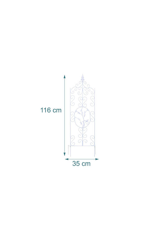 Trellis De Grădină Alb 35x116cm