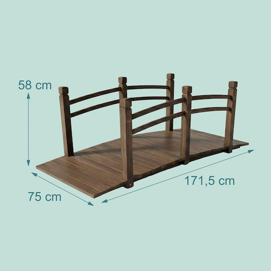 Relaxdays Decorative Wooden Garden Bridge 10052754_93