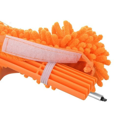 Aparat De Curățat Geamuri Telescopic 3 În 1 Zola 1.8 M Racletă 180° 3 Lavete Microfibră 25 Cm Portocaliu