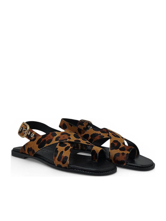 Sandale Casual Damă Din Piele Maro