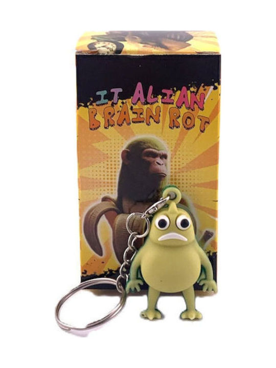 Silicone Keychain Flippy Brainrot Slow Seline Figurine 4 Cm Green