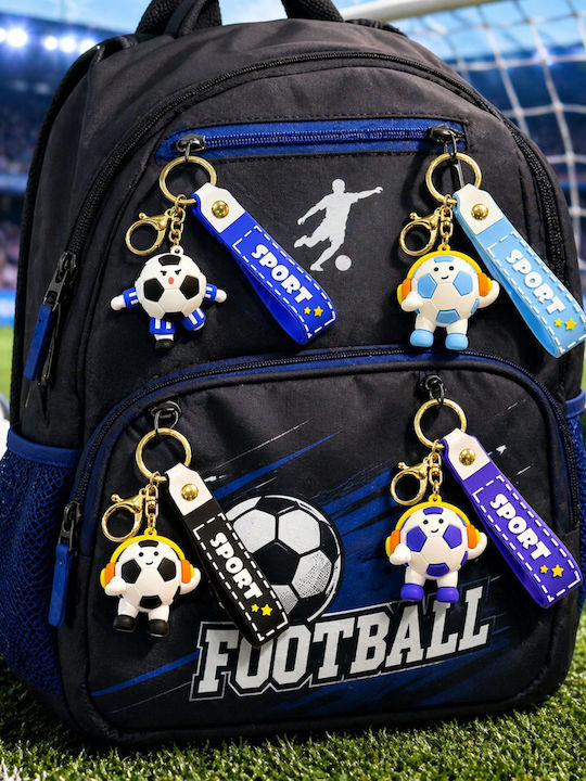 Breloc Flippy Minge De Fotbal Model Căști Cupa Mondială Accesoriu Chei Rucsac Material Acrilic 50 G Negru
