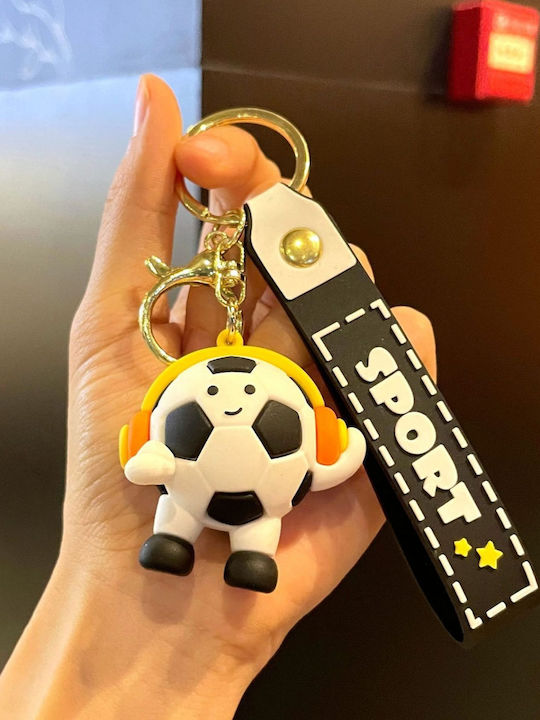 Breloc Flippy Minge De Fotbal Model Căști Cupa Mondială Accesoriu Chei Rucsac Material Acrilic 50 G Negru