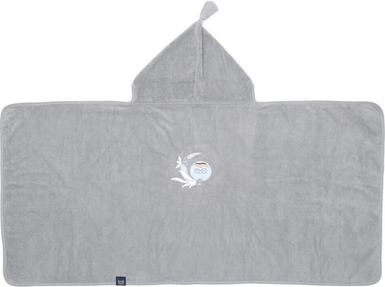 La Millou Baby-Badetuch mit Kapuze Bamboo Sky Grau