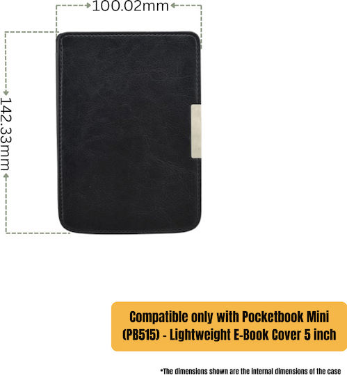 Pocketbook Флип Капак Черен (Pocketbook Mini 515)