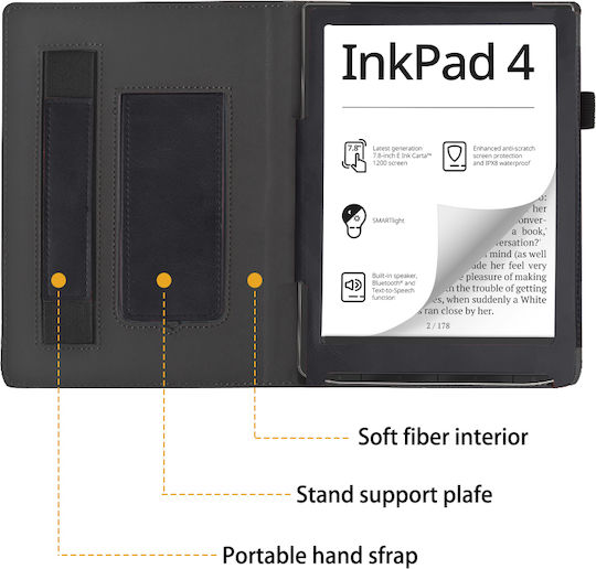 Pocketbook Флип Капак Черен (Pocketbook Inkpad 2/3 Color/ Inkpad 4)