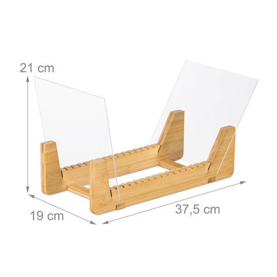 Suport Pentru Discuri de Vinil 50 Lp-uri Maro Deschis Transparent 21x19x37,5 Cm