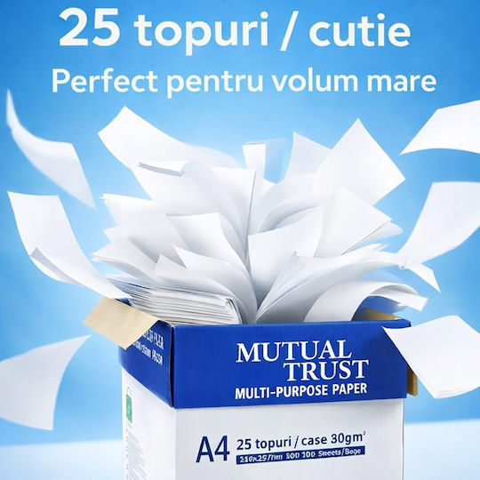 Hârtie Cartonată Copier Mutual Trust A4 Flippy 80 Gsm 25 Pachete X 100 Foi Pachet 2500 Foi 210 X 297 Mm Hârtie Multifuncțională Imprimare Copiere Proiecte Creative