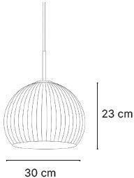 Inlight Ρυθμιζόμενο Κρεμαστό Φωτιστικό Μαύρο 30x30x23εκ.