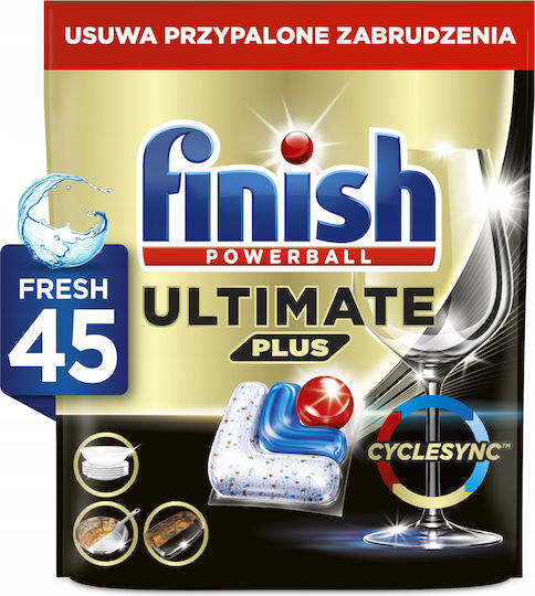 Finish Ultimate Plus Επαγγελματικές Κάψουλες Πλυντηρίου Πιάτων Οικολογικές