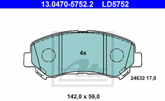 Plăcuțe de frână Nissan Qashqai J11 J11 Ate 13047057522