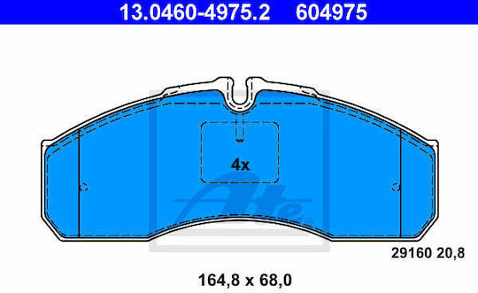 Mercedes-benz Sprinter 5-ton Chassis 905 Ate 13046049752 Brake Pads