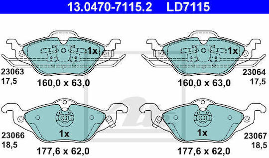 Placute de frana Opel Astra G Cabriolet F67 Ate 13047071152
