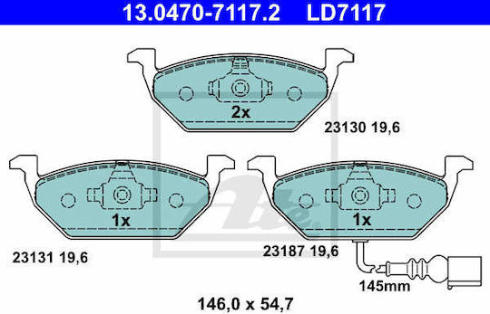 Skoda Fabia Praktik Brake Pads Ate 13047071172