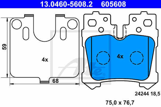 Bremsbeläge Lexus Ls Uvf4 Usf4 Ate 13046056082
