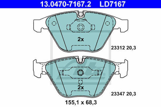 Bmw 5 E60 Ate Brake Pads 13047071672